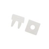 Motoforti 100Pcs White Square Plastic Fastener Retainer Clips for Auto