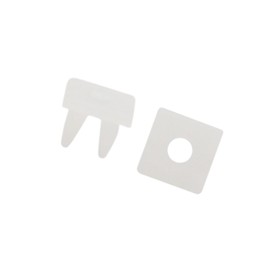 Motoforti 100Pcs White Square Plastic Fastener Retainer Clips for Auto Car 6mm Long-Lasting