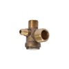 Brass 3-Port 90-Degree Right Male Threaded Air Compressor Check Valve