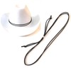 Black Double Cord Hatband Lightweight Stylish Micro-Suede Adjustable Bolo Slide