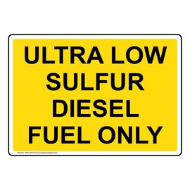 ComplianceSigns.com Ultra Low Sulfur Diesel Fuel Only Label Decal, 7x5 inch Vinyl for Fuel