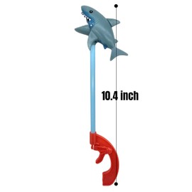 Small Shark Grabber Toy, Shark Snapper, Squeeze Trigger to Close Mouth, Phthalate-Free, Imported from Japan