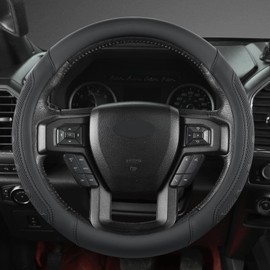 GIANT PANDA Car Steering Wheel Cover for Ford - F150 F250 F350 Expedition, (15.5-16 inches - Black)
