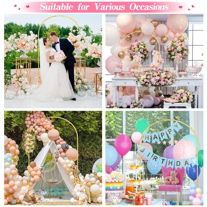 GILPWA Wedding Arch Backdrop Stand, 7.2FT Balloon Backdrop Stand Arch