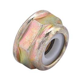 TOPINCN M10X1.25 Flange Nut, Metal Universal Left Hand Thread Blade Nut Replacements Brush Cutter Trimmer Accessories Gold