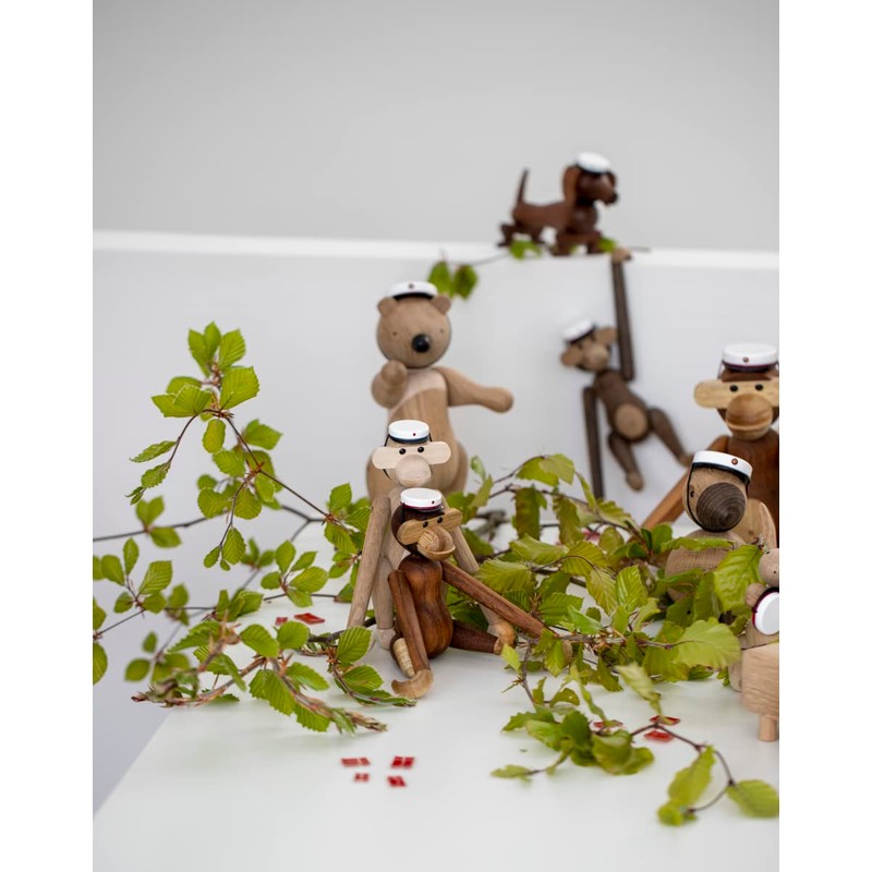 Kay Bojesen Other Animals Dog Wooden Figurines, Walnut, 4.3" H