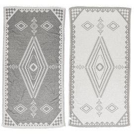 Bersuse 100% Cotton Bahamas Turkish Towel Beach Towel Bath Towel Dual Layer Peshtemal Beach Blanket Beach Essentials - 37x70 Inches, Silver Gray (Set of 6)