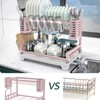 B-Land Dish Drying Rack, 2 Tier Dish Racks for Kitchen