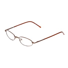 Calabria Metal Flex KIDS XX Oval Reading Glasses +1.75 Shiny Metallic Brown Girls 48mm