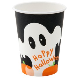 No Double Trade (fujiboeki) Design Small Black Diameter X Height 9.7 cm Paper Cup Ghost 6 Pack 35696 