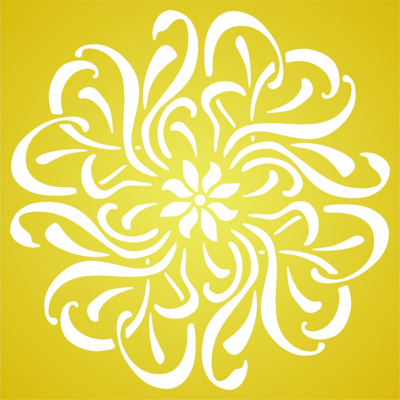 Mandala Stencil Reusable Stencil 25.5 x 25.5 cm