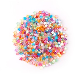 600pcs Star Spacer Beads, Clear Acrylic Star Beads Charm 12 Mixed Colors Loose Star Shaped Beads Star Pony Beads for DIY Craft Jewelry Making Necklace Bracelet Supplies