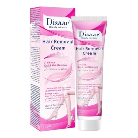 Crema Depiladora Disaar, Eliminación Rápida del Vello en 5 Minutos, No Irrita, Ideal para Piel Normal a Seca con Glicerina y Agente Protector, 100g