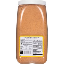 McCormick Original Taco Seasoning Mix, 6 lb - Six Pound Container of Taco Seasoning Mix, Best for Seasoning Ground Beef, Turkey, Chicken, Burgers, Tacos, Rice and Vegetables