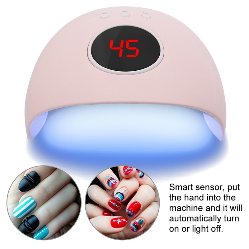 24W LCD Display UV Nail Dryer Dual Light Sources Gel