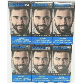 CLOR Lot Of (12) Men's Black Brush-In Hair Gel Coloring Kits. Free Shipping