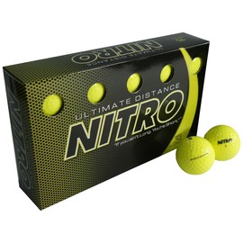 Nitro Ultimate Distance Golf Ball (15-Pack), Yellow