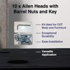 Silver Cot Bed Bolt Kit - 6mm M6 x 60mm