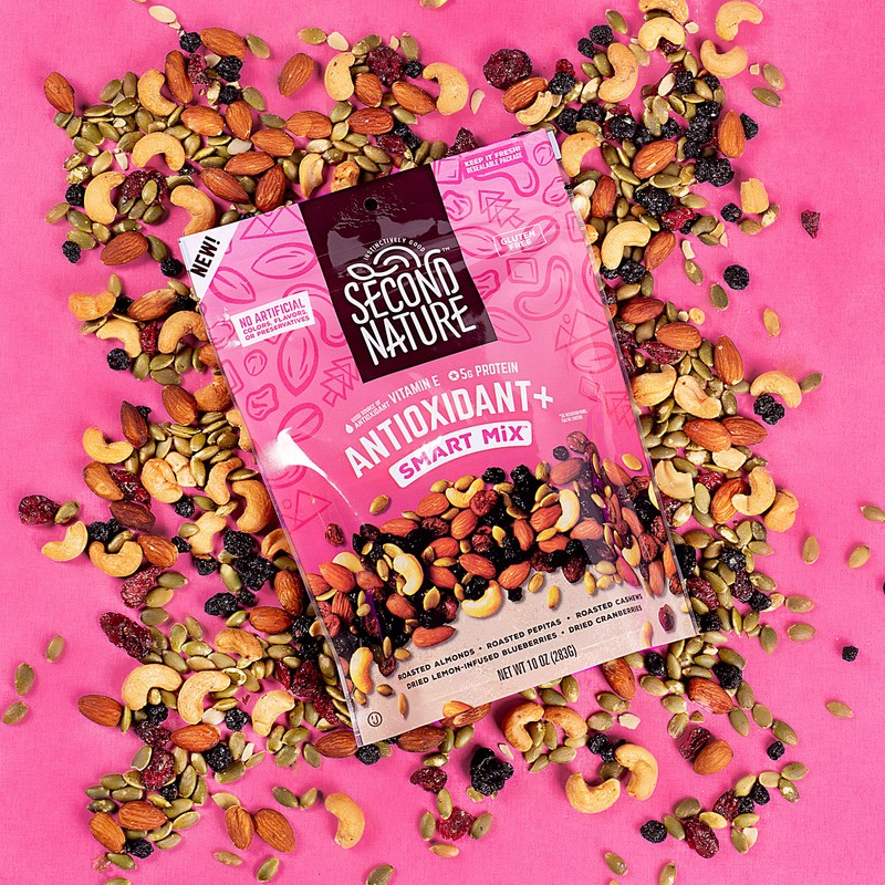 Second Nature Snacks Antioxidant+ Smart Mix Pouch (Pack of 6),Brown