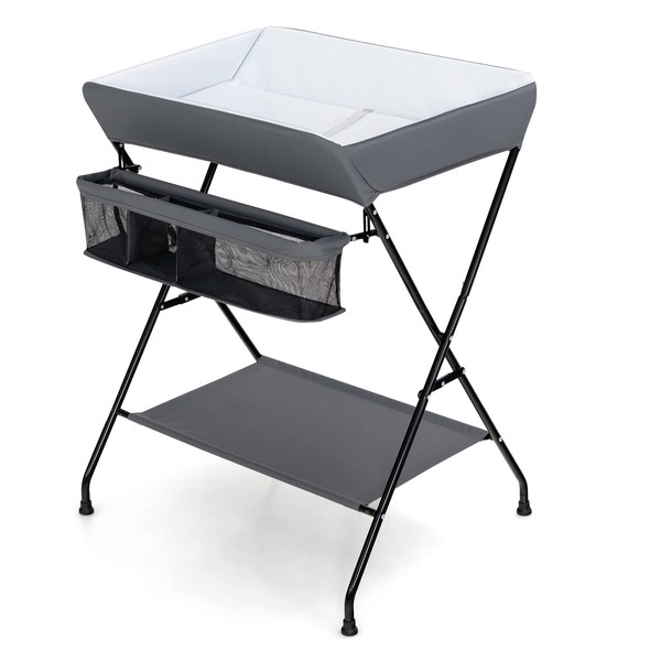 GLACER Baby Changing Table, Portable Diaper Changing Station with Large
