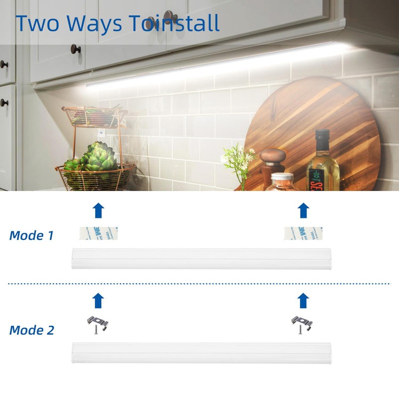 LELEJU LED Shop Light 2FT, 1100lm, 6000K, 10W, Under Cabinet
