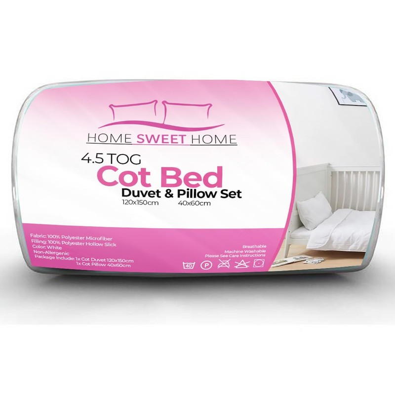 Home Sweet Home UK Anti Allergy 4.5 Tog Toddler Cot