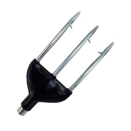 SPEARFISHING WORLD Trident Speartip Zinc Plated 3 Prong W/Barbs Lionfish Hunter