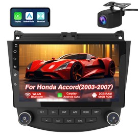 Pyniro 2G+64G Car Radio Stereo for Honda Accord 2003-2007 Left Hand Drive Vehicles 10.1 Inch Android 13Head Unit Touchscreen with CarPlay Android Auto Bluetooth GPS Navigation with Rear Camera