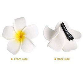 Yesallwas Artifical Foam Frangipani Flower Artificial Plumeria Hawaiian Flower Hair Pins for Wedding Party Home Beach Holiday Decor,Pack of 20 (7CM)