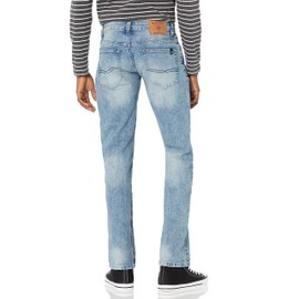 Buffalo David Bitton Men's Relaxed Straight Driven Jeans, Sandblasted Blue Wash Indigo, 34W x 32L