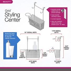 Spectrum 88924 Grid Over The Cabinet Door Wide Styling Center, Bronze