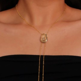 JAVARNV Western Necklaces for Women Bolo Tie Cowgirl Hat Pendant Western Accessories Cowgirl Outfits