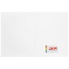 JAM PAPER Premium Matte Cardstock Twin Pocket Folders - White
