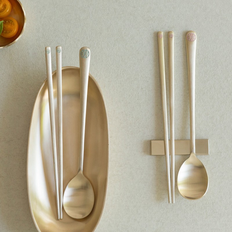 Notdam Bangjja Yugi Organic Spoon Yeonliji 2 Person Mint Pink