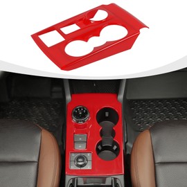 RAZPOY Gear Shift Panel Trim Center Console Cup Holder Gear Panel Cover Compatible with 2021-2024 Ford Bronco Sport, Red