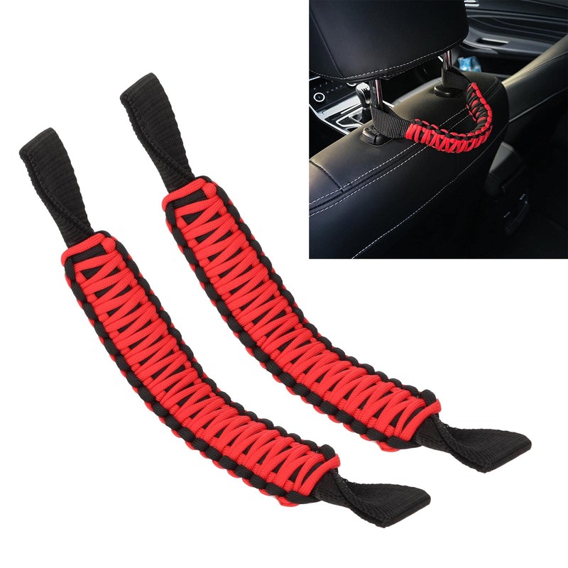 Paracord Grab Handles Grip Handle,Roll Bar Grab Handle,29.6cm Headrest Roll