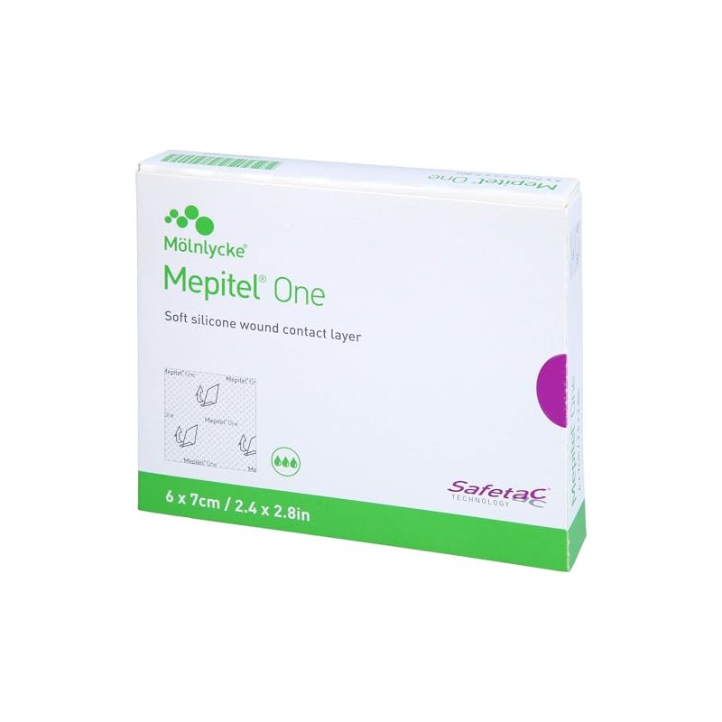 Mepitel One Safetac Wound Dressing 6cm x 7cm x 5