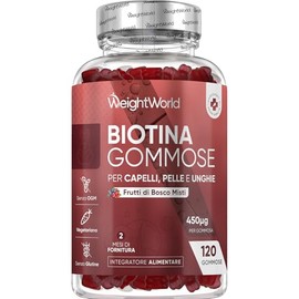 Biotin Gummies - 120 Chewable B7 Vitamin Gummies - with 9 Key Vitamins & 4 More Nutrients - Biotin Supplements for Men & Women - Natural Mixed Berry Flavour - Gluten-Free & Vegetarian-Friendly
