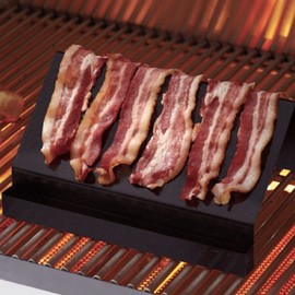 Kitchen Rite Bbq Non-Stick Bacon Griller Angled Surface Grease Tray Steel
