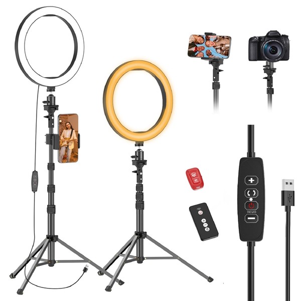 EMART EMART 10" Ring Light with 55" Extendable Tripod Stands