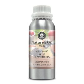 Nature's Oil All Natural Wild Strawberry Fragrance Oil, 16oz, 100% Natural, Phthalate, Paraben, SLS + SLES Free, 100% Vegan, Cruelty Free