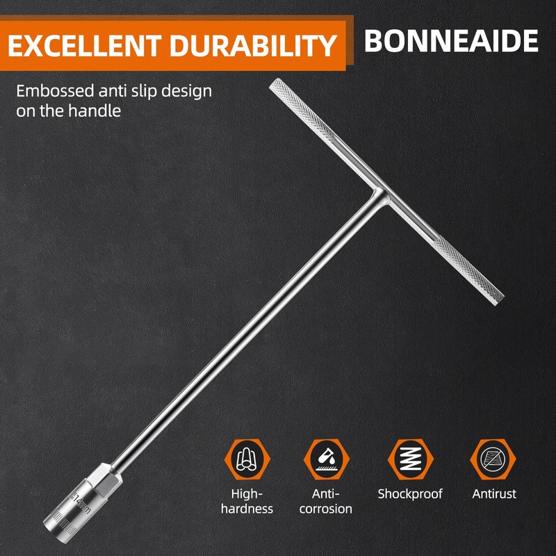 BONNEAIDE 7Pcs T-Handle Wrenches Metric Socket Set, 6mm, 8mm, 10mm,