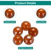 sourcing map Acrylic Beads,5pcs Round Acrylic Gemstone Brown 0.23lbs (0.98")