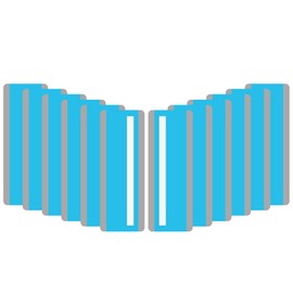 PATIKIL Guided Reading Strips, 12 Pieces Tracking Highlight Colored Overlay Strips Bookmark Dyslexia Reading Teaching Tools for Children Classroom Teacher, Blue