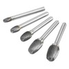 Single Cut Carbide Rotary Burr File Set 6mm Shank Diameter