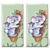 20 Individual Animal Handkerchiefs Family Koala. 2 Packs of 10 Individual Paper Handkerchiefs Printed as Gift