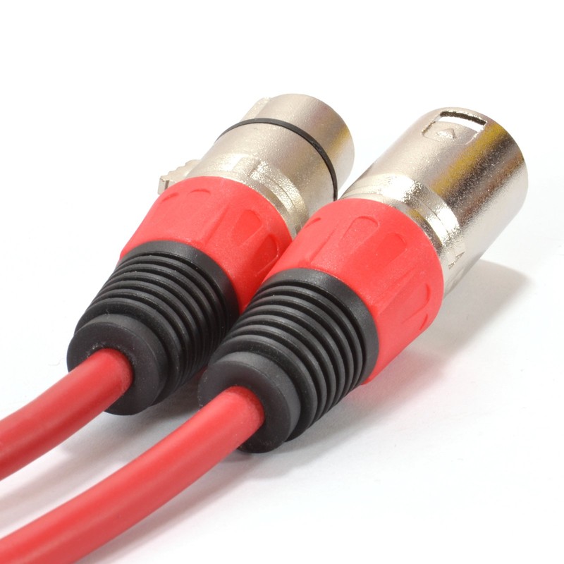 kenable XLR Microphone Lead Male to Female Audio Cable RED