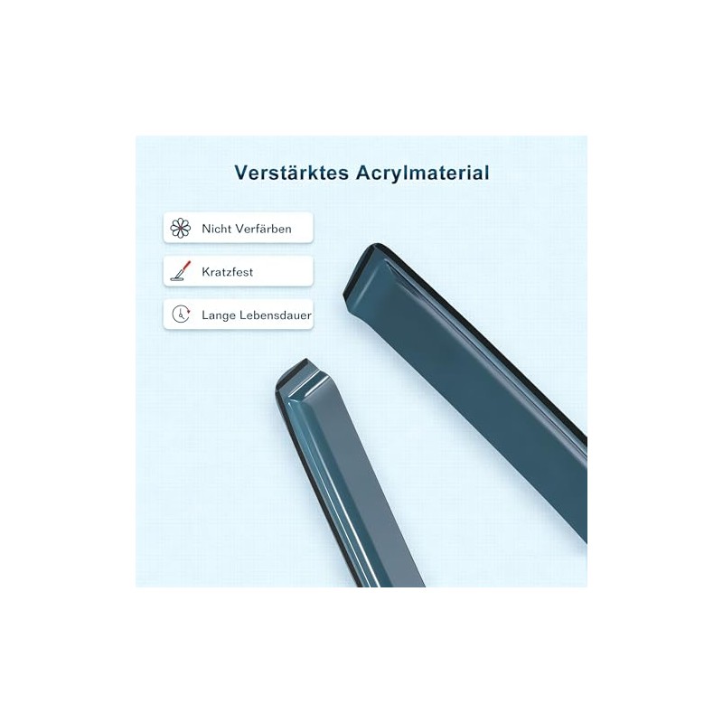 Wind Deflectors Compatible with VW Caddy 3 2004-2015, Rain Deflectors,