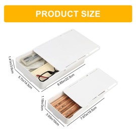 Zxglxinyao 2 pcs Under Desk Drawers, Under Desk Storage Drawers, Under Desk Storage Organizer, Self-Adhesive Hidden Attachable Undermount Under Shelf/Desk/Table Drawer Slide Out for Office Home