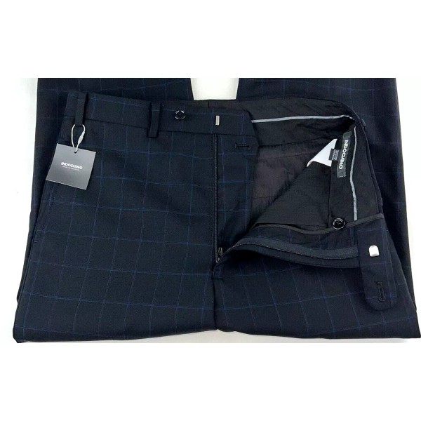 Indochino New INDOCHINO Mens Dress Pants Trousers 29x35.5 Black Blue